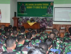 Dandim 1711/BVD Dorong Prajurit Tingkatkan Kinerja