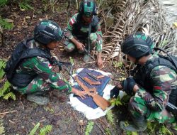 TNI Amankan Tiga Pucuk Senjata Rakitan di Bendungan Tami