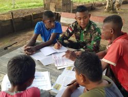 TNI Berikan Bimbel Kepada Pelajar di Perbatasan Merauke