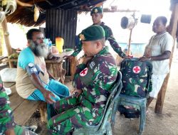 Anjangsana dan Layanan Kesehatan TNI di Kampung Kuler