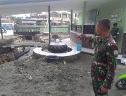 Penyempitan Drainase Didepan Batalion 751 Raider, Penyebab Banjir Di Ruas Jalan Kota Sentani