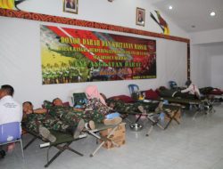 Peringati Hari Juang, TNI Bersama PMI Merauke Gelar Donor Darah