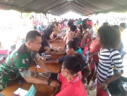 Peringati HUT Infanteri Ke-71, Kodam Gelar Bakti Sosial di Pasar Pharaa Sentani