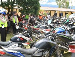 Ratusan Kendaraan Roda Dua Terjaring Razia Gabungan