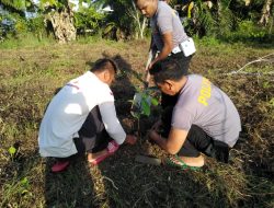 Peduli Penghijauan, Polsek Skanto Tanam Pohon