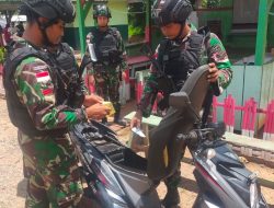 Satgas Pamtas Tahan Pelaku Pencurian Motor Saat Pemeriksaan di Pos Trans Papua