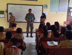 Ini Materi Yang Diberikan TNI Kepada Pelajar SD Impres Arso