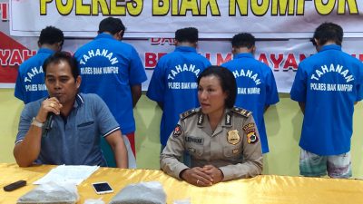 Lima Pemuda Dibekuk Polres Biak Saat Pesta Narkoba Di Atas Kapal