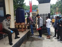 Cegah Covid-19, Pengunjung Markas Polresta Wajib Cuci Tangan