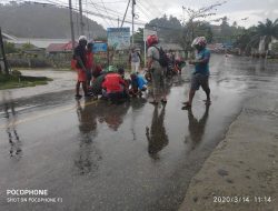 Tabrakan Sesama Motor di Hamadi, Seorang Pengendara Meninggal