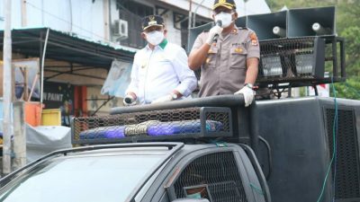 Wakapolresta dan Wakil Walikota Ajak Warga Social Distancing