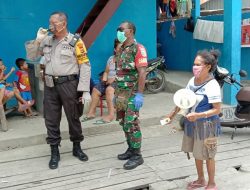 Bhabinkamtibmas Himbau Warga Hamadi Rawa Gunakan Masker Untuk Cegah Covid-19