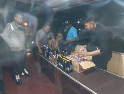 Patroli Himbau Cegah Covid-19, Polisi Malah Sita dan Amankan Puluhan Botol Miras Ilegal Serta Pelaku Pencurian