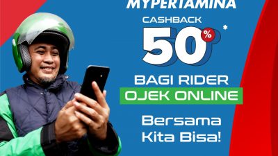 Ringankan Biaya BBM, Pertamina Beri Cashback 50% untuk 10.000 Ojek Online Setiap Hari