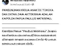 Hina Kapolda Papua Dua Aktivis KNPB Timika Diamankan Polisi