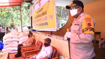 Polresta Jayapura Salurkan Bantuan 10 Ton Beras Dari Mabes Polri Kepada Masyarakat