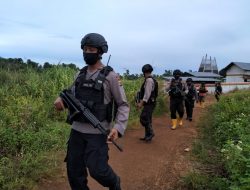 Diperbatasan RI-PNG, Polisi Gelar Patroli Jalan Kaki