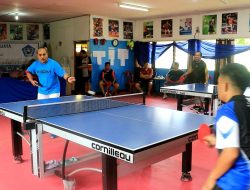 Sambut HUT PU Ke-75, PU Jayawijaya Gelar Pertandingan Tenis Meja