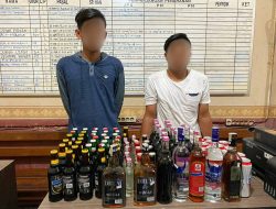 Polisi Kembali Tangkap Dua Orang Penjual Miras dan Sejumlah Barang Bukti di Entrop
