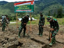 Sukseskan Program TMMD, Kodim 1702 Jayawijaya Bangun 3 Rumah Bagi Warga Ibele