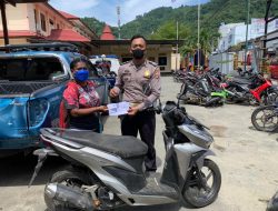 Polisi Kembalikan Motor Curian Kepada Pemiliknya