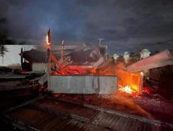 Pos PJN Wamena Hangus Terbakar