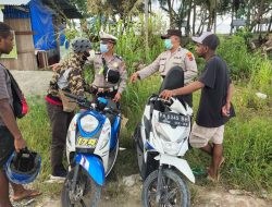 Razia, Polsek Muaratami Amankan 10 Unit Motor dan Sajam