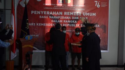 Warga Binaan Lapas Kelas II B Wamena Dapat Remisi Umum