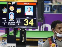 Pebiliar Papua Yemi Nicolas ke Semifinal Carom Cadre Single PON XX