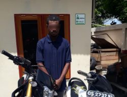 Pencuri Motor Ditangkap Polisi Beserta Dua Barang Bukti