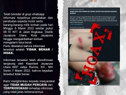 Isu Pemalakan Disertai Penerkosaan di Angkasa Jayapura Hoax