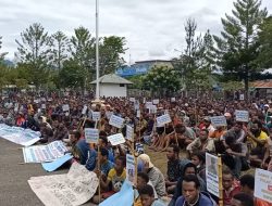 Ratusan Massa PRP Duduki Kantor DPRD Jayawijaya