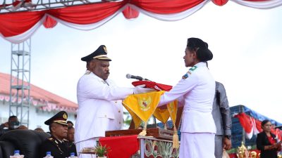 Bupati Didimus Pimpin Upacara HUT RI ke 77 di Kabupaten Yahukimo