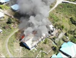 KKB Serang Distrik Sugapa, Satu Gedung Habis Terbakar