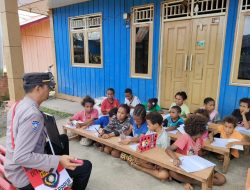 Program Polisi Pi Ajar Terapkan Belajar Aktif Bagi Anak di Pegunungan Bintang