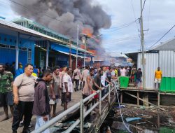 Kebakaran di Agats Asmat, 9 Ruko Hangus Dilahap Api