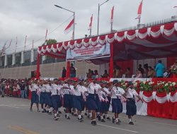 Sambut HUT RI, Puluhan Sekolah Di Kota Wamena Ikut Lomba Gerak Jalan