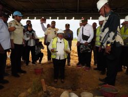 Pj Gubernur Papua Tengah Letakkan Batu Pertama Pembangunan VIP Bandara Nabire Yang Baru