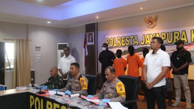 Polisi Tetapkan 4 Tersangka Pelaku Pembakaran Ruko Disekitar Traffic Light Waena Desember Lalu
