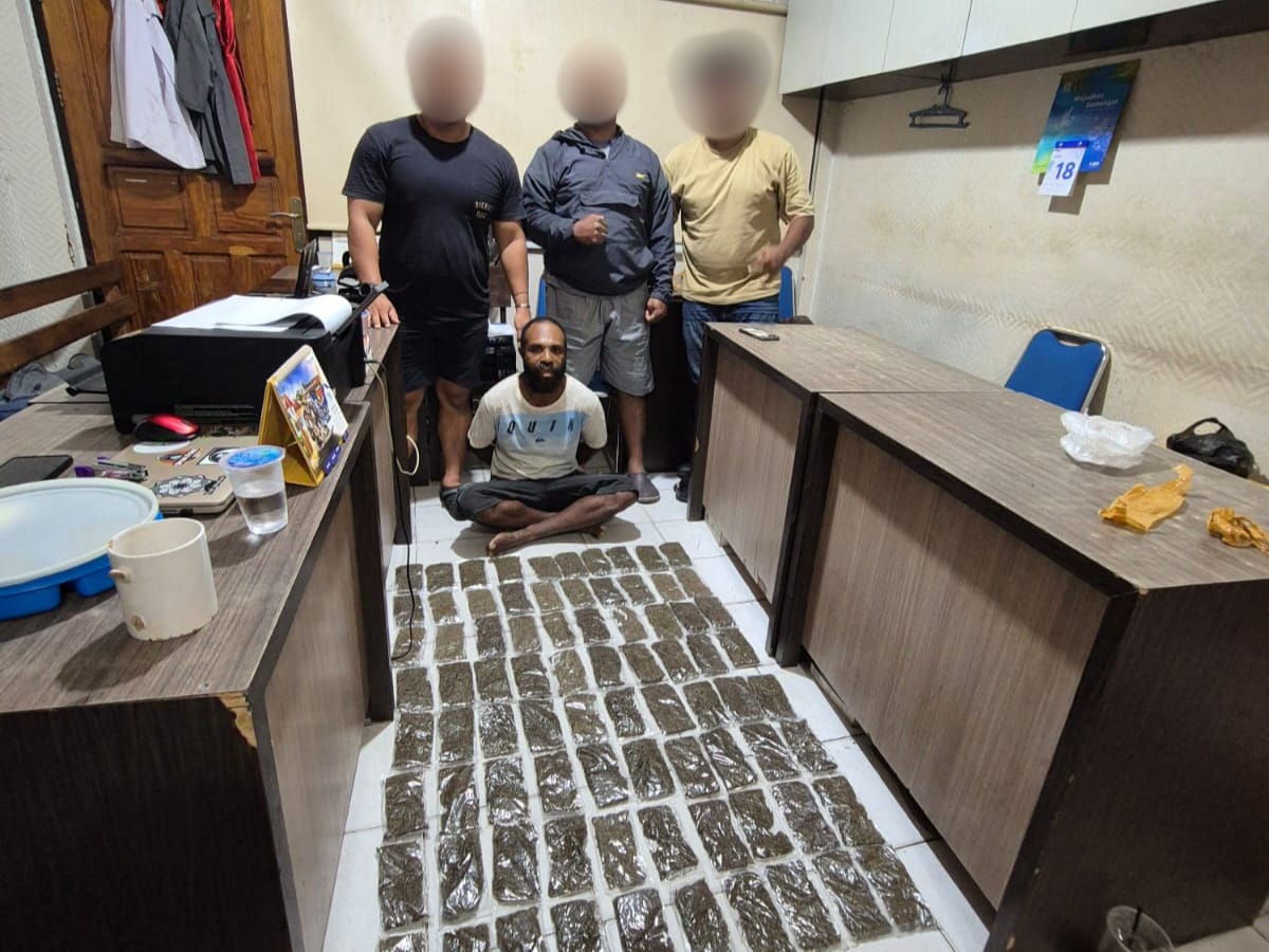 Polresta Jayapura Kota Ungkap Kasus Ganja, WNA Papua Nugini Ditangkap