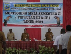 Pemprov Papua Tengah Gelar Monitoring Meja Pelaksanaan APBD 2024 untuk Tingkatkan Transparansi Anggaran